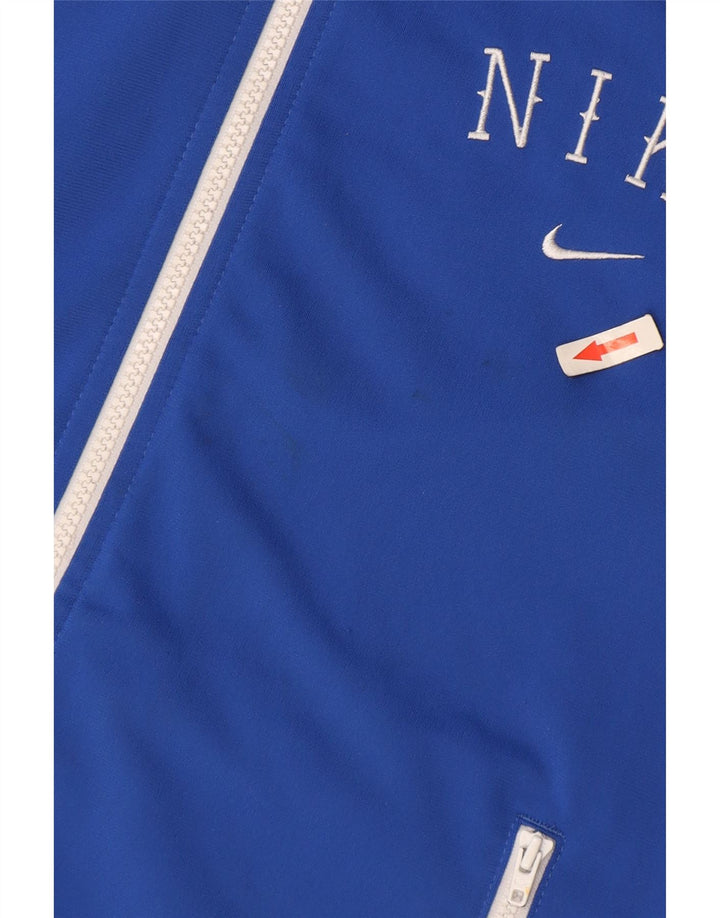 Nike - Sudadera con capucha y cremallera para mujer, talla 40, color azul mediano