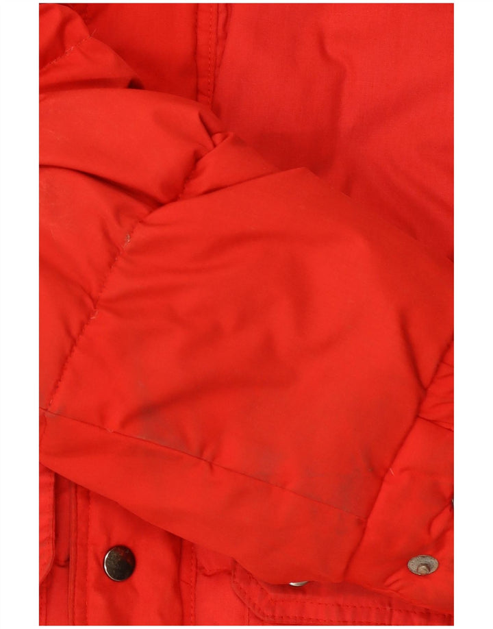 SALEWA Chaqueta acolchada con capucha para hombre UK 40 Large Rojo Colorblock Poliéster