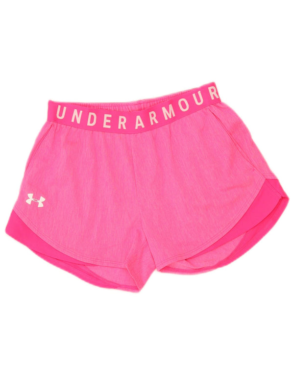 Under Armour Pantalones cortos deportivos gráficos para mujer UK 6 XS Poliéster rosa