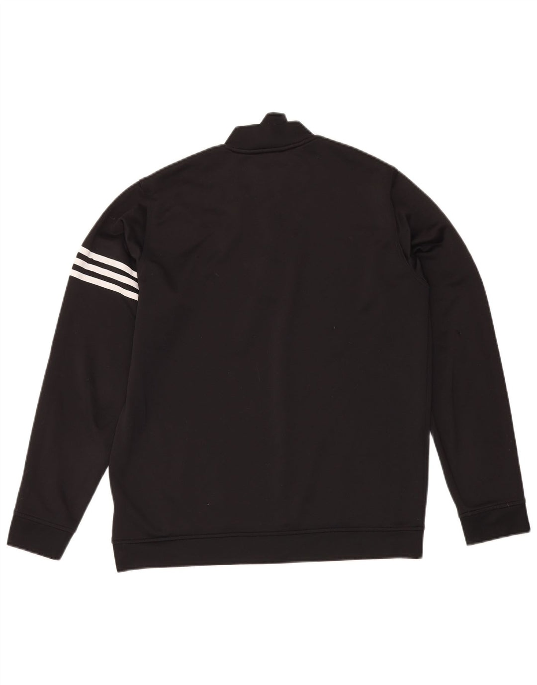 Adidas Mens Climalite Zip Neck Sudadera Jumper Grande Negro Poliéster