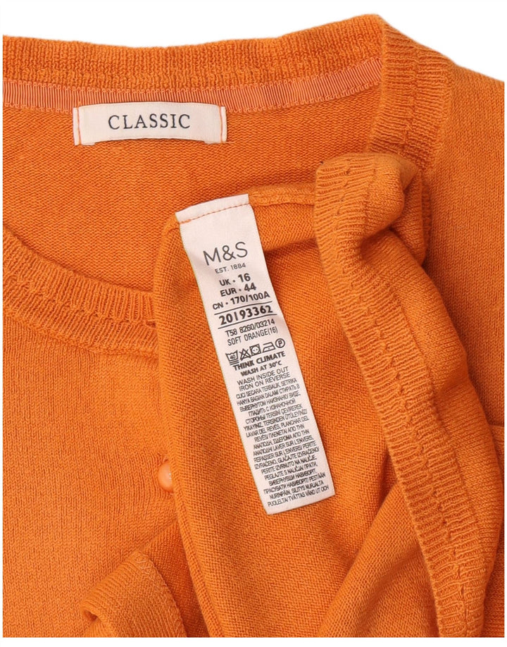 Marks & Spencer Suéter tipo cárdigan extragrande para mujer UK 46 Grande Naranja