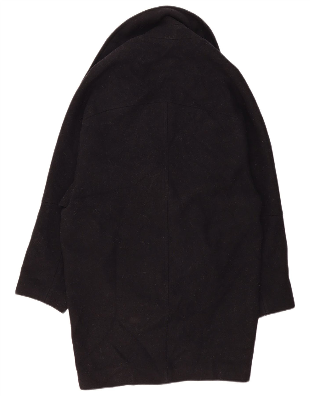 Zara Mujer Abrigo Extragrande De Doble Botonadura UK 6 XS Negro