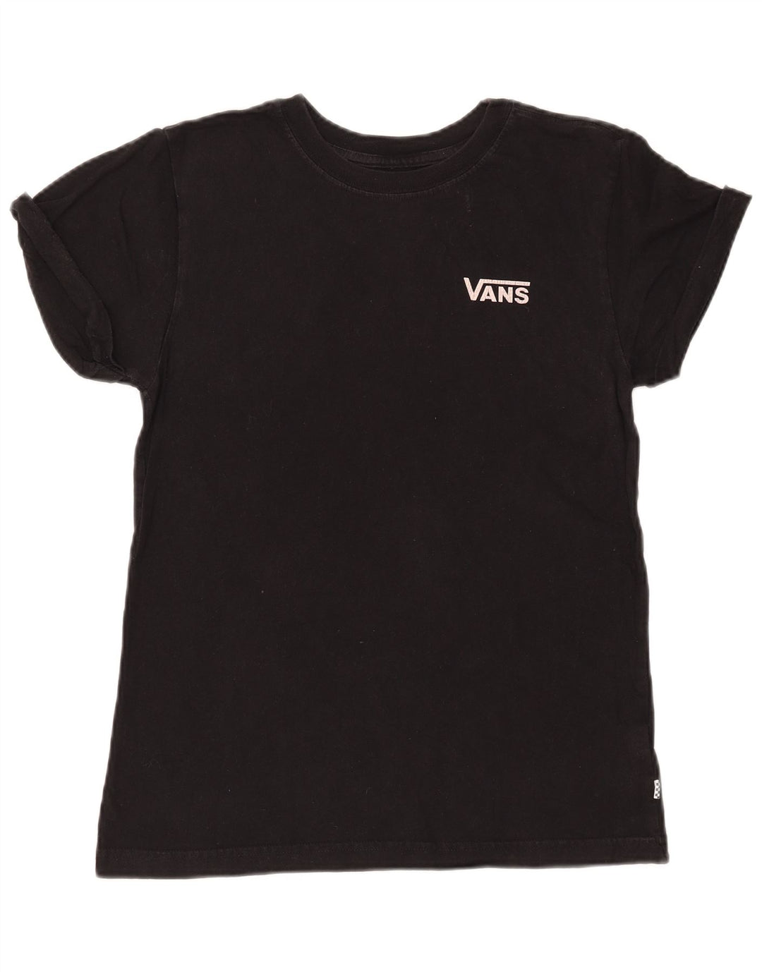 VANS Camiseta gráfica para mujer Top UK 40 Medium Black Floral Cotton