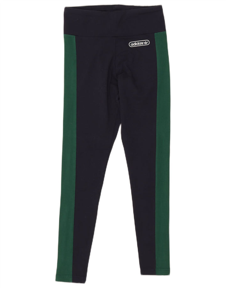 Leggings ADIDAS para mujer Reino Unido 12 Mediano Azul marino Colorblock Algodón