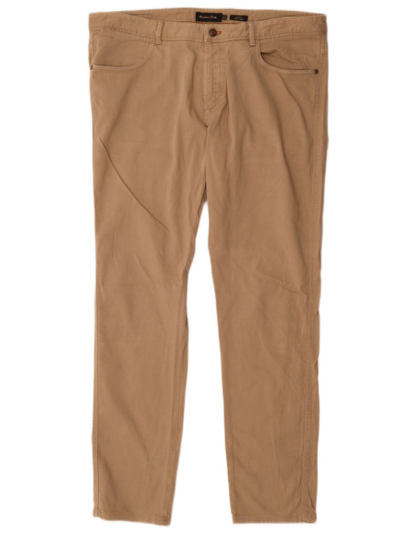 Massimo Dutti Pantalón Casual Slim Fit Hombre EU 46 XL W36 L32 Beige