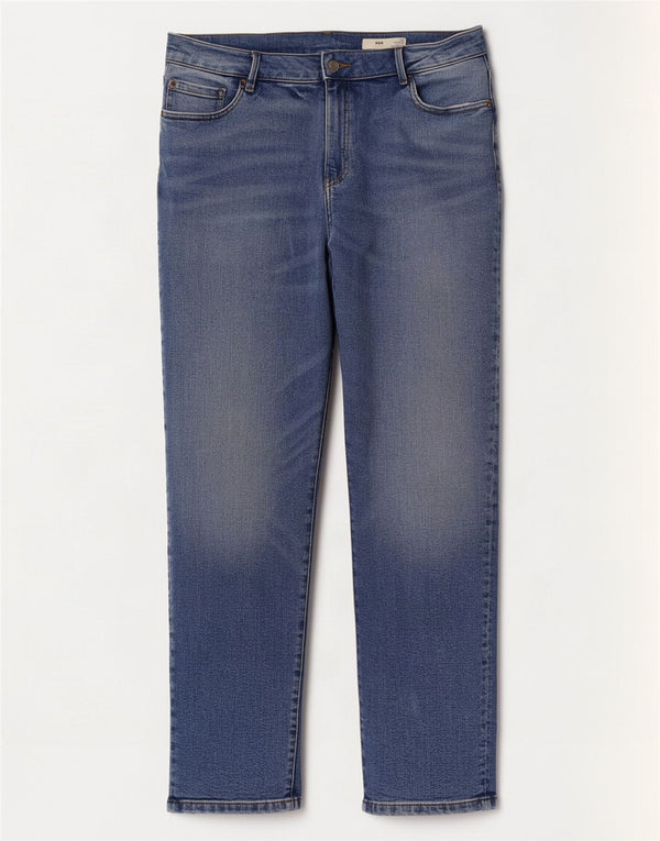 Marks & Spencer Jeans Mom Tapered para Mujer UK 46 Large W32 L26 Azul