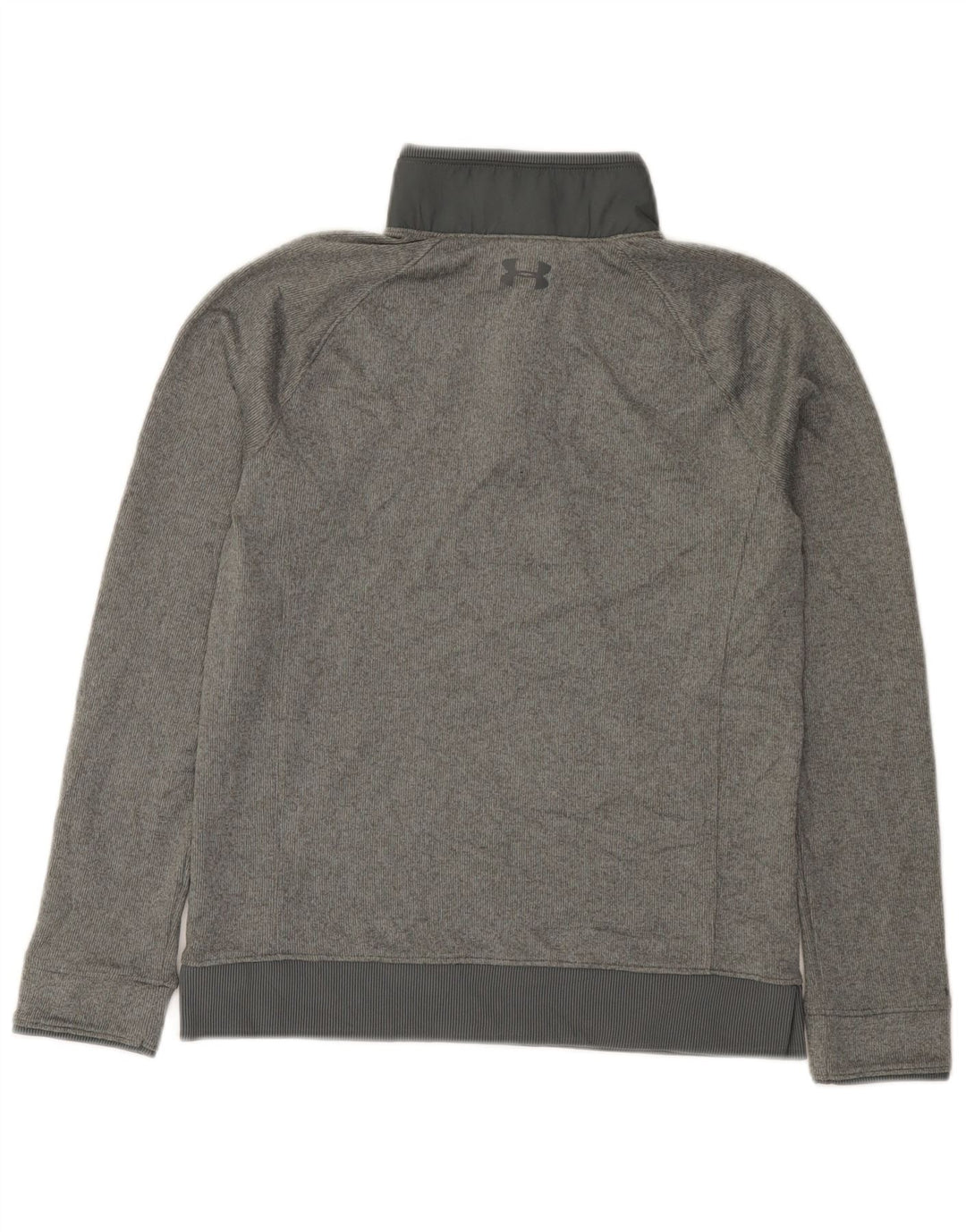 Under Armour Sudadera con cuello con botones para niños de 11 a 12 años, talla grande, gris