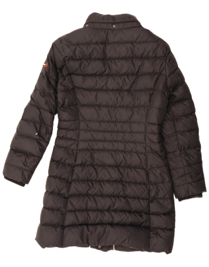 Tommy Hilfiger Abrigo acolchado para mujer UK 46 Grande Poliéster negro