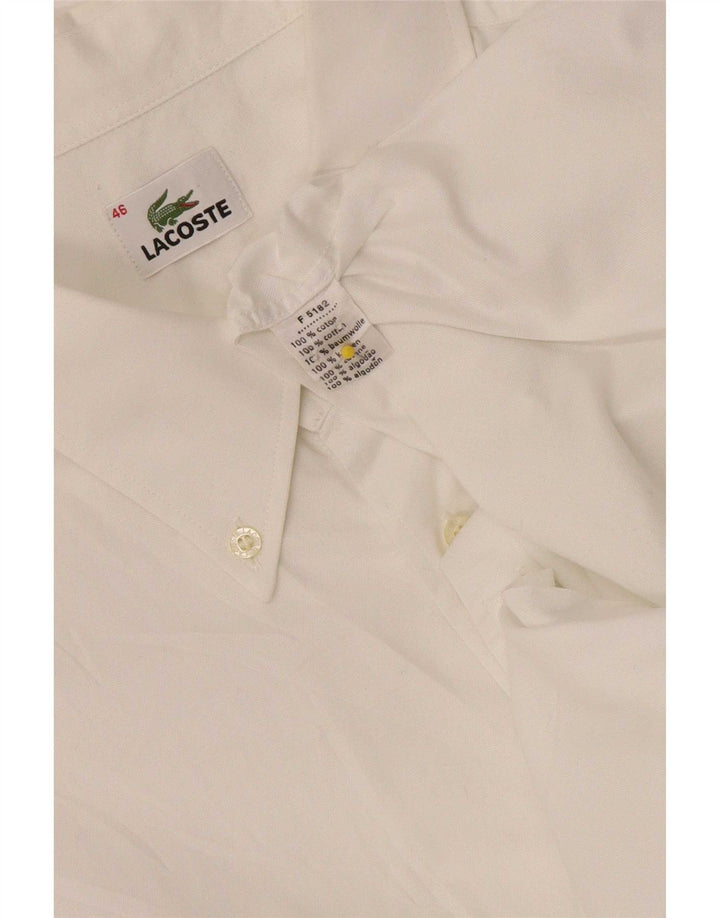 Camisa Lacoste Hombre Regular Fit Talla 46 2XL Algodón Blanco