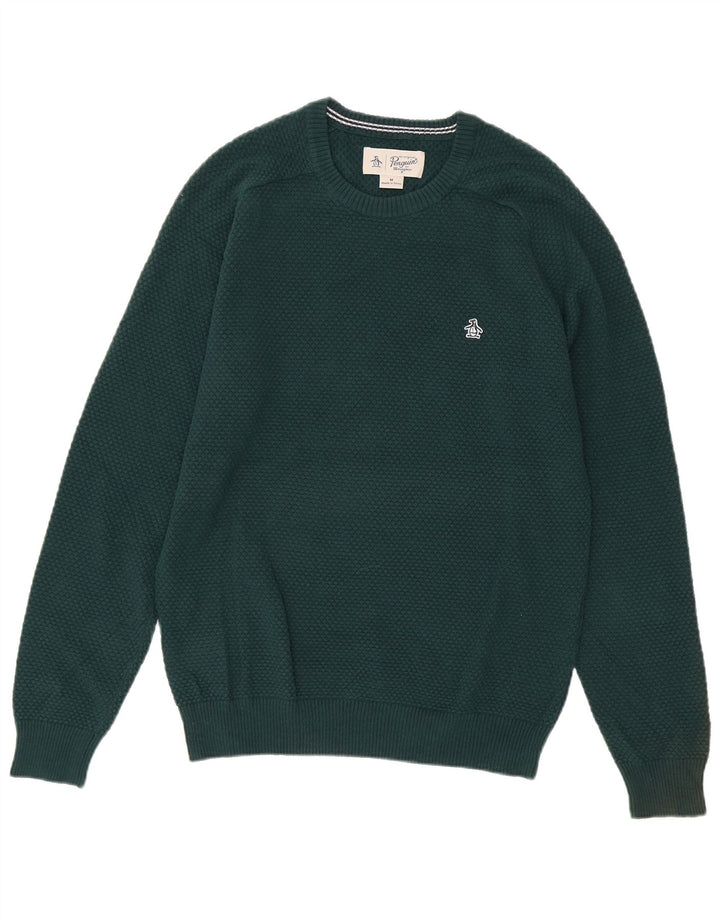 Jersey De Cuello Redondo Penguin Hombre Algodón Verde Medio