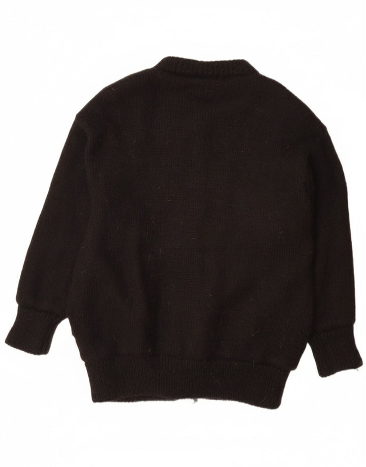 ABEL Cárdigan para mujer, talla única, lana floral negra