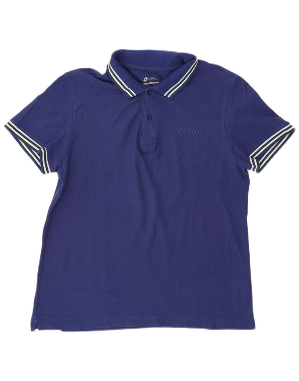 Polo Lotto Hombre Algodón Azul Marino Medio