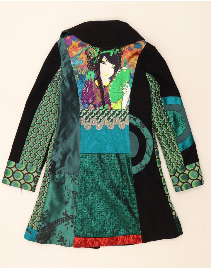 Abrigo Desigual Mujer Cruzado EU 40 Medium Multicolor