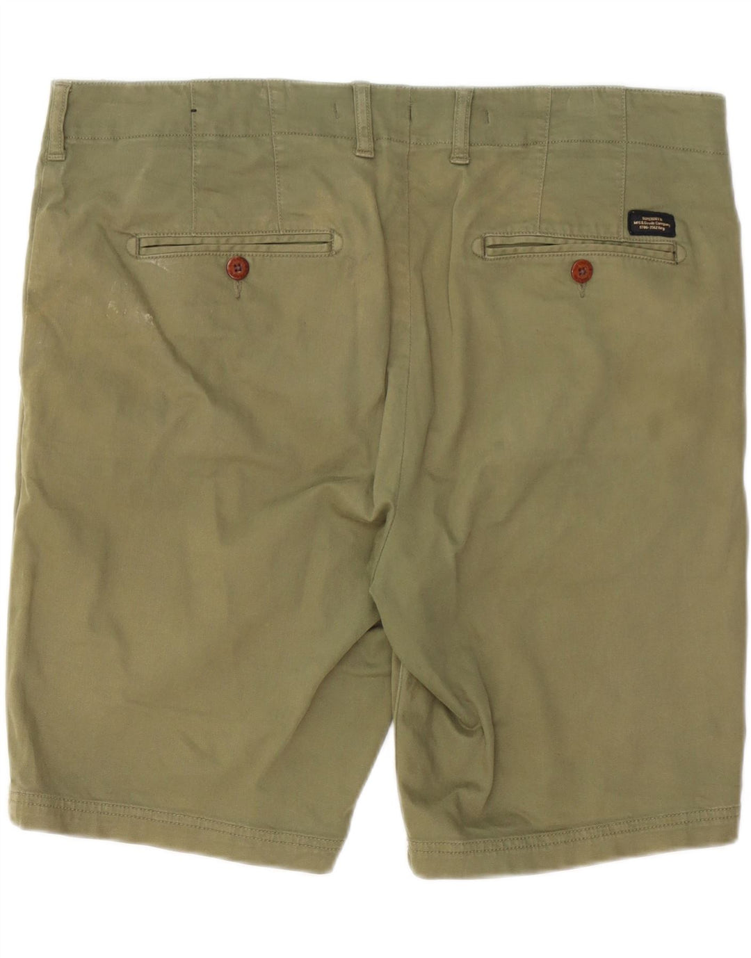 SUPERDRY Pantalones cortos chinos para hombre W36 Large Khaki Cotton