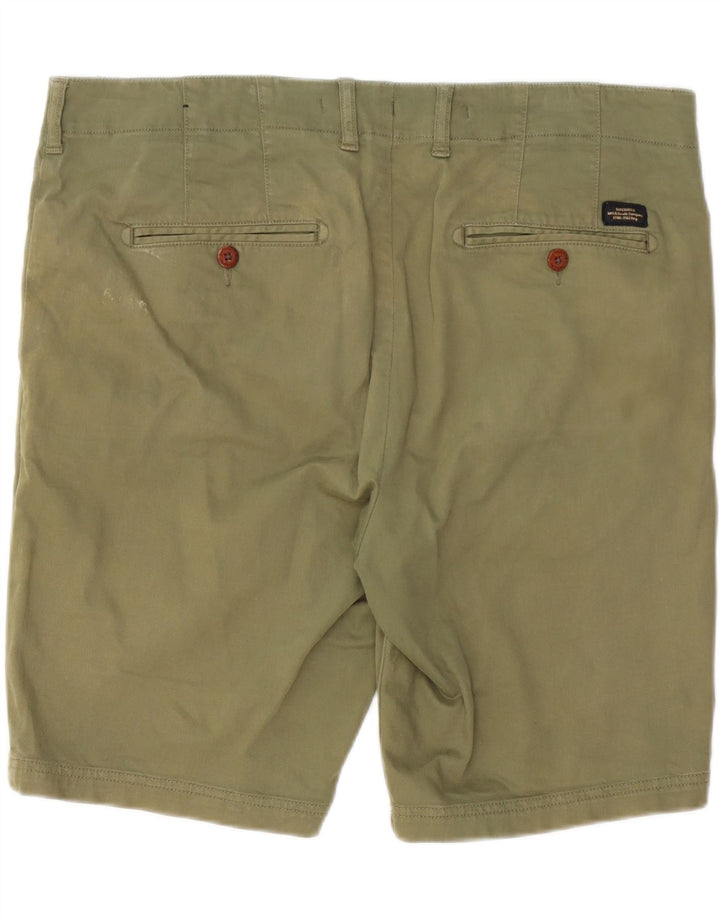 SUPERDRY Pantalones cortos chinos para hombre W36 Large Khaki Cotton
