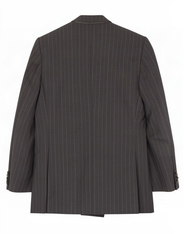 Lord Mens Chaqueta tipo blazer con doble botonadura UK 38 Lana a rayas gris medio