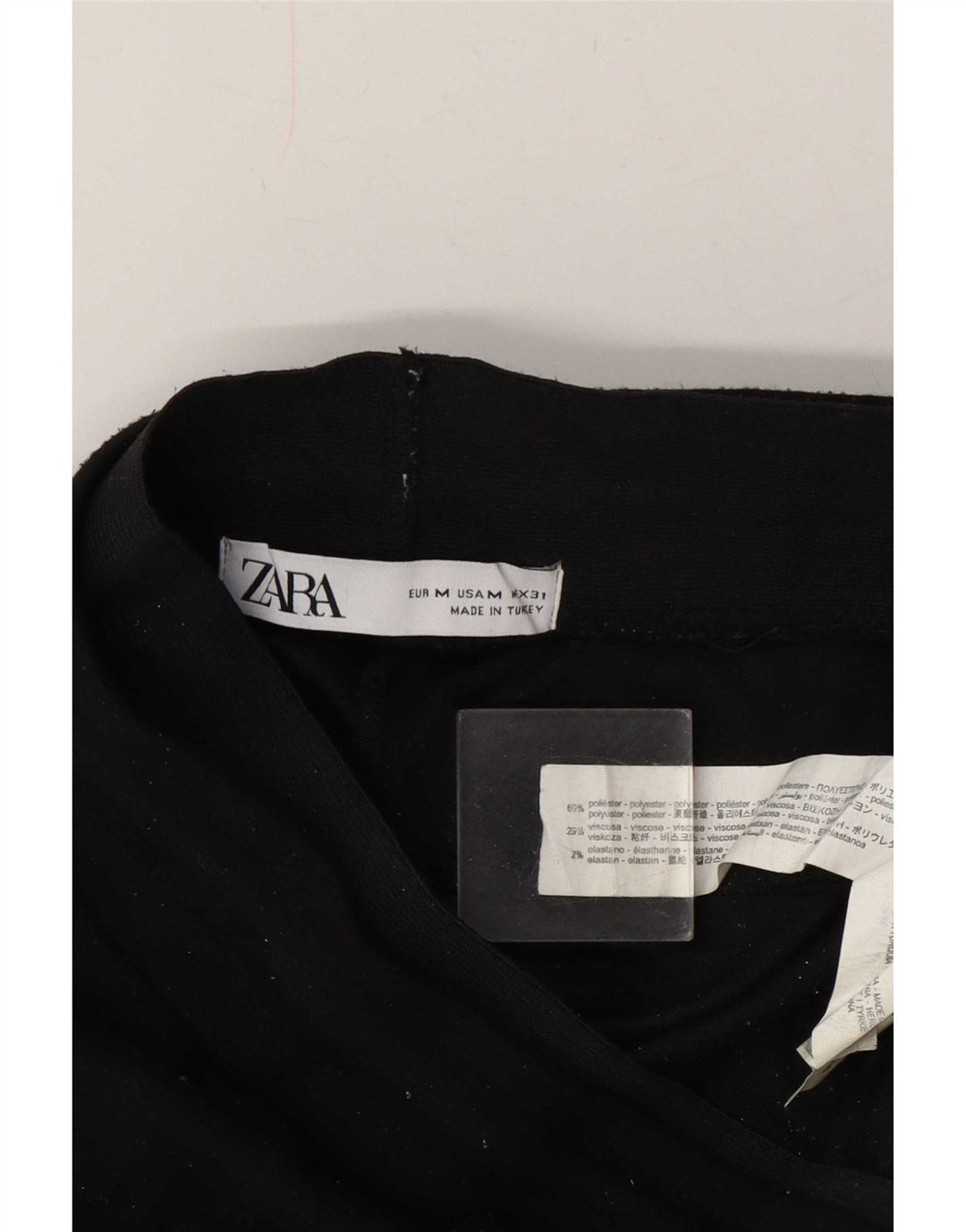 Zara Hombre Pantalón Chándal Joggers Medium Negro Poliéster