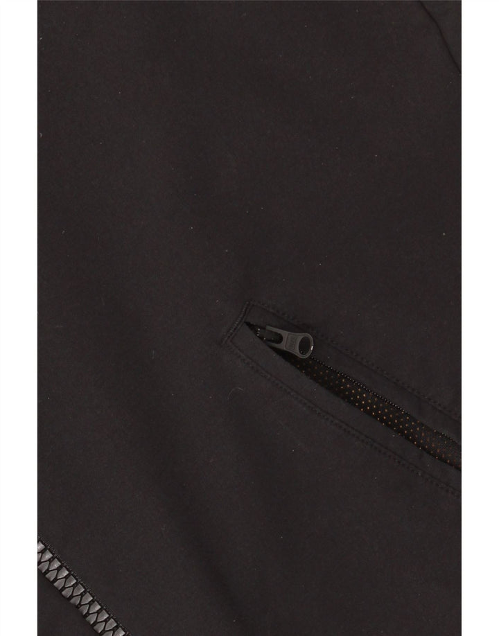 ADIDAS Chaqueta de chándal con gráfico para hombre, talla pequeña, nailon negro con bloques de color