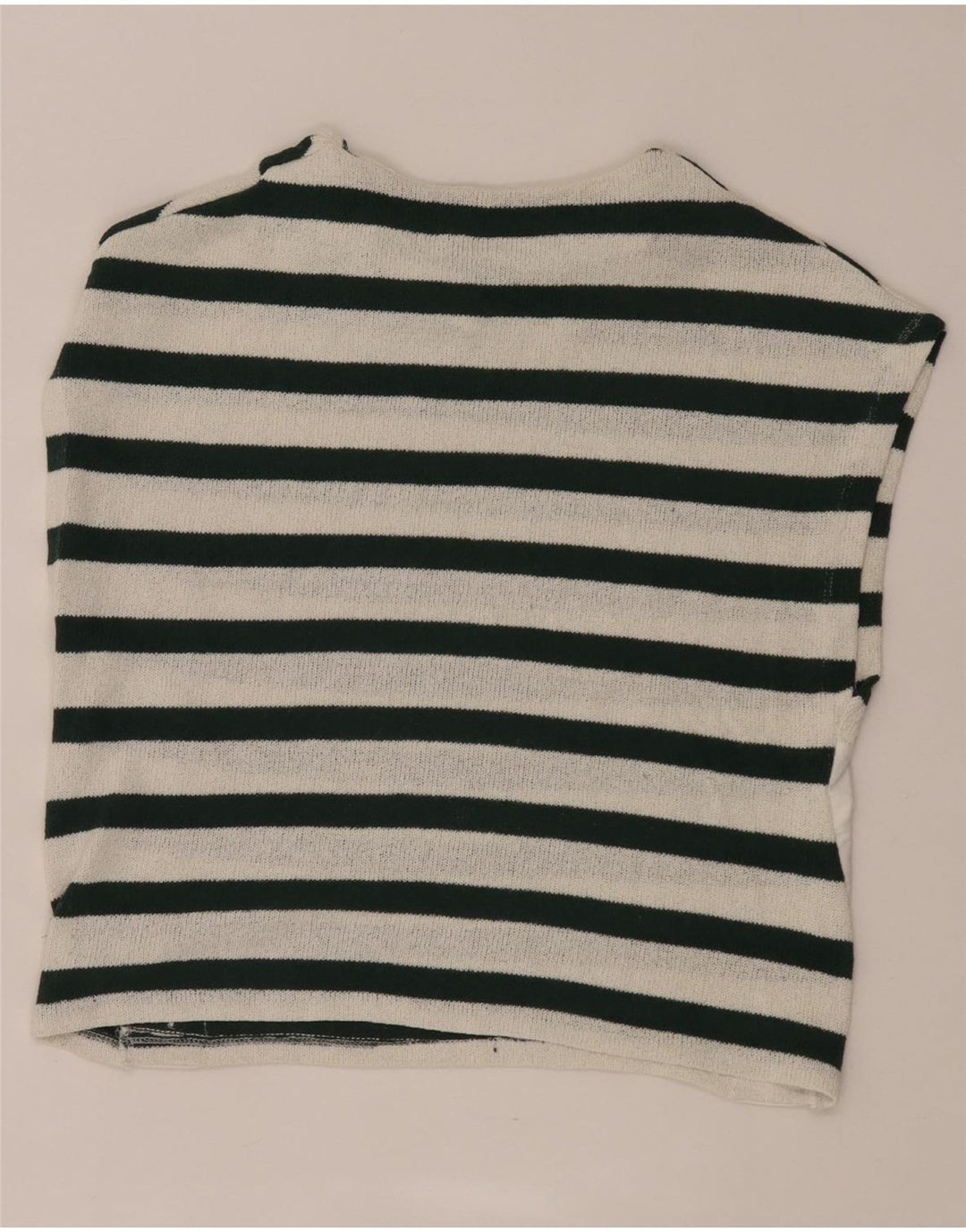 Zara Camiseta Mujer Top UK 40 Mediano Rayas Blancas