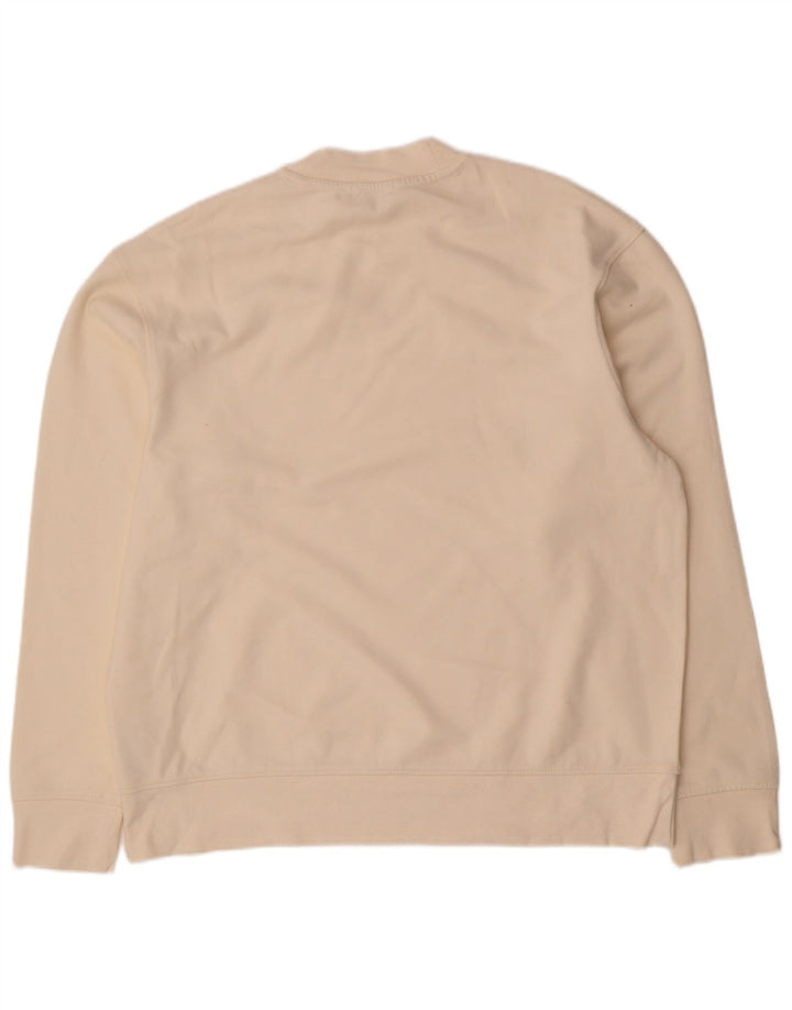 Zara Hombre Sudadera Jumper Large Blanco Roto Algodón