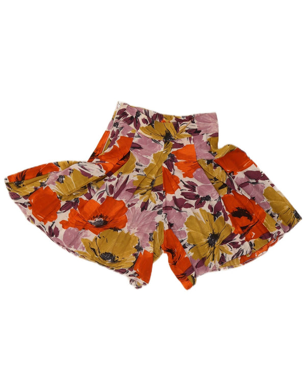 Vintage Womens High Waist Wide Leg Shorts XS W25 Multicoloured Floral