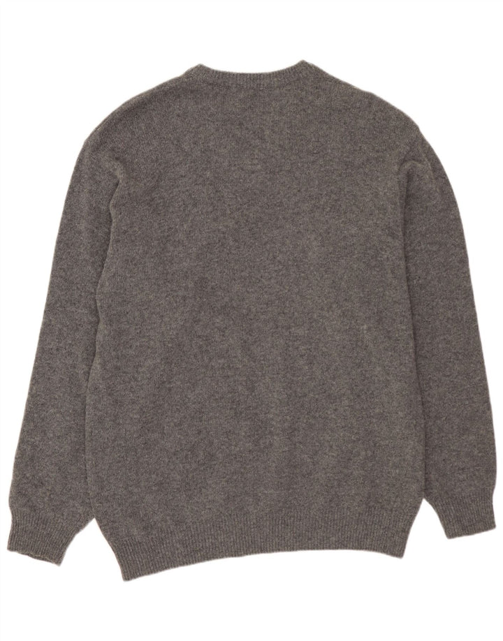 SERGIO TACCHINI Jersey con cuello en V para hombre, talla grande, gris