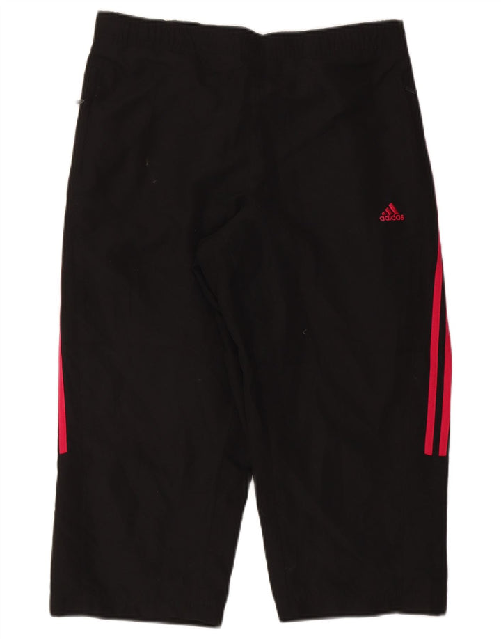 Adidas Mujer Capri Chándal Pantalones UK 40 Grande Poliéster Negro