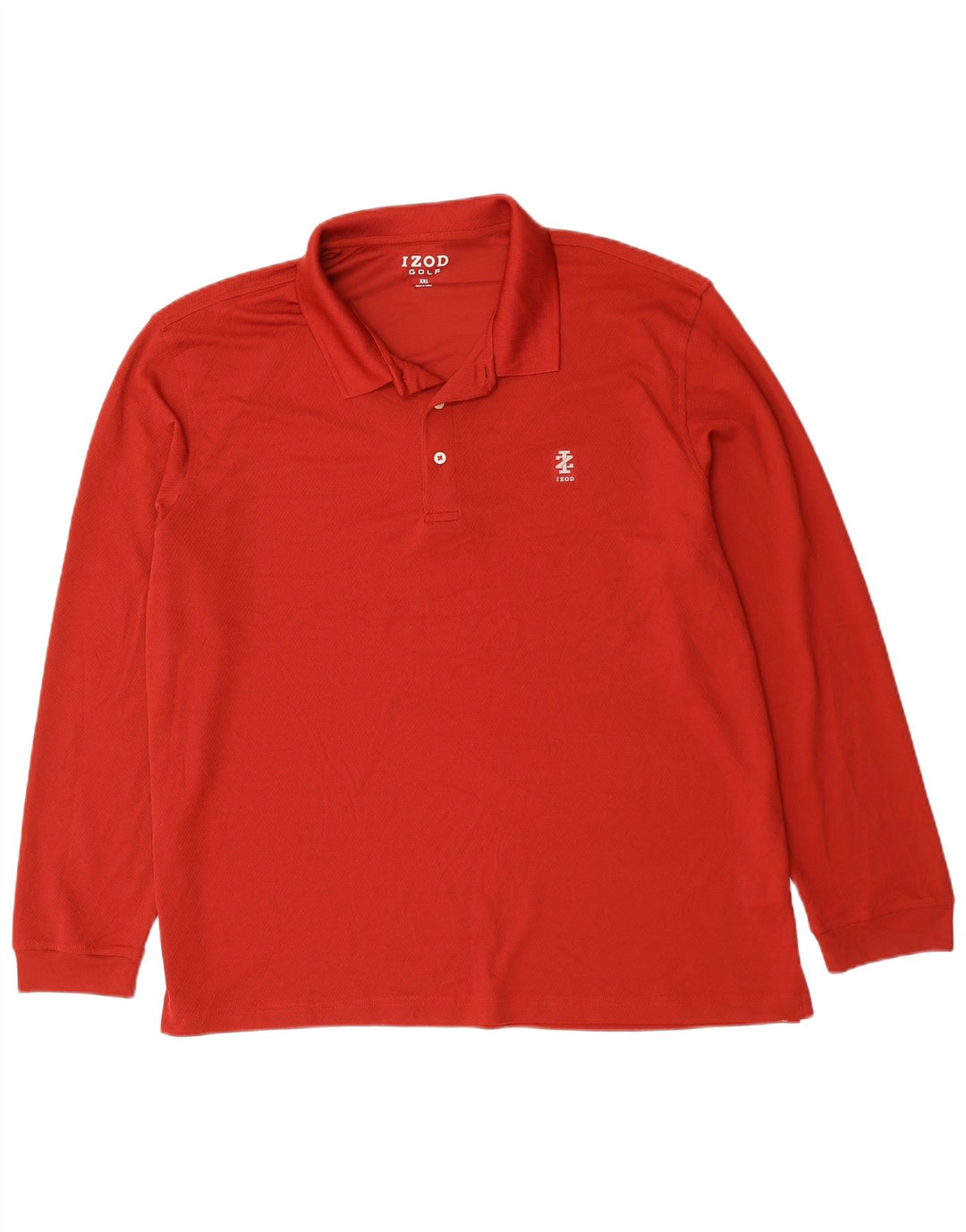 IZOD Polo de golf de manga larga para hombre 2XL Poliéster rojo