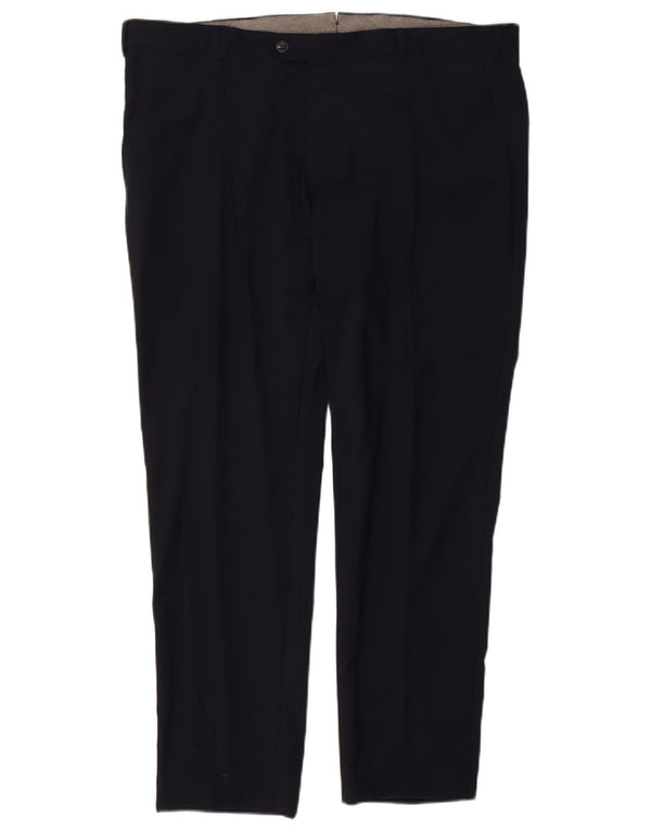 Pantalón de traje slim vintage para hombre W40 L30 Azul marino