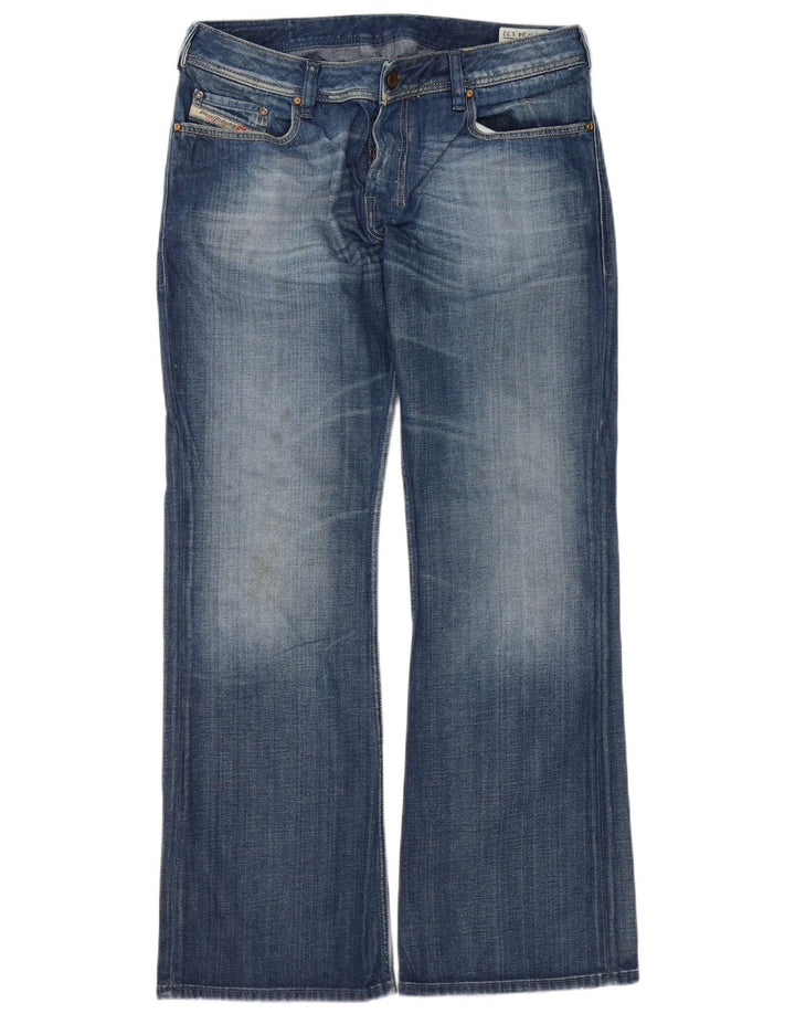 Diesel Hombre Zathan Regular Bootcut Jeans W34 L32 Algodón Azul