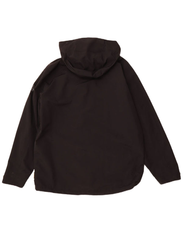JACK WOLFSKIN Chaqueta impermeable con capucha para hombre UK 42 Large Poliamida negra
