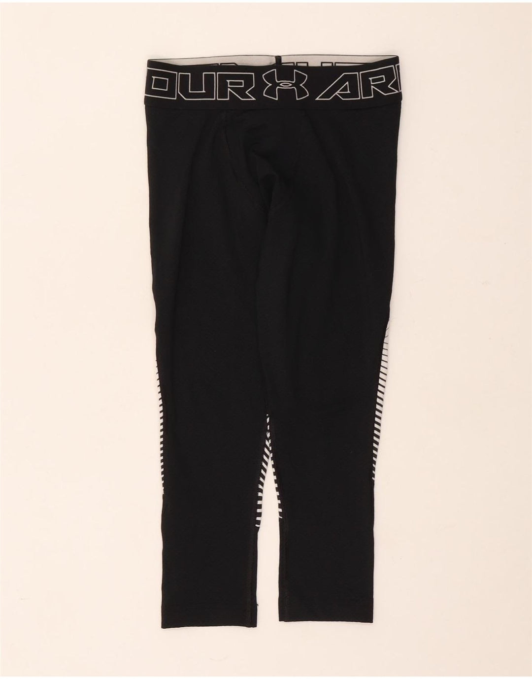 Under Armour Leggings Capri para Mujer Reino Unido 10 Pequeño Negro Geométrico
