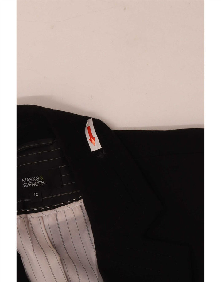 Marks & Spencer Chaqueta tipo blazer con 1 botón para mujer UK 40 Mediano Poliéster negro