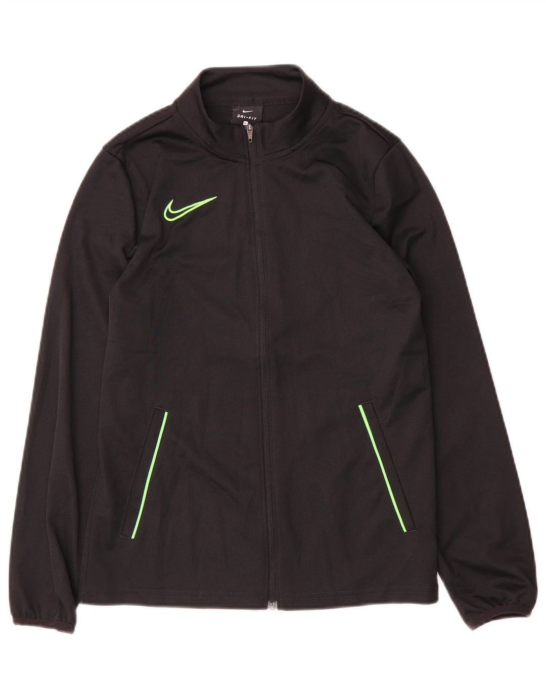 Nike Boys Dri Fit Chándal Top Chaqueta 12-13 años Grande Negro Poliéster
