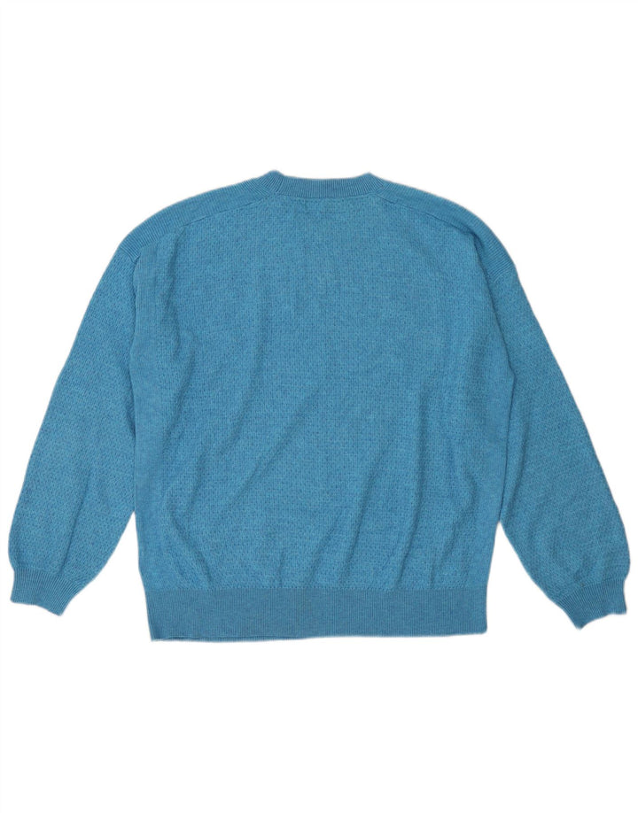 Marks & Spencer - Jersey de cuello redondo para hombre, talla grande, poliéster turquesa