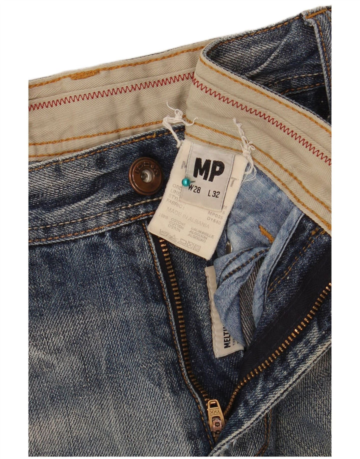 Meltin' Pot Vaqueros ajustados desgastados para hombre W28 L32 Algodón azul