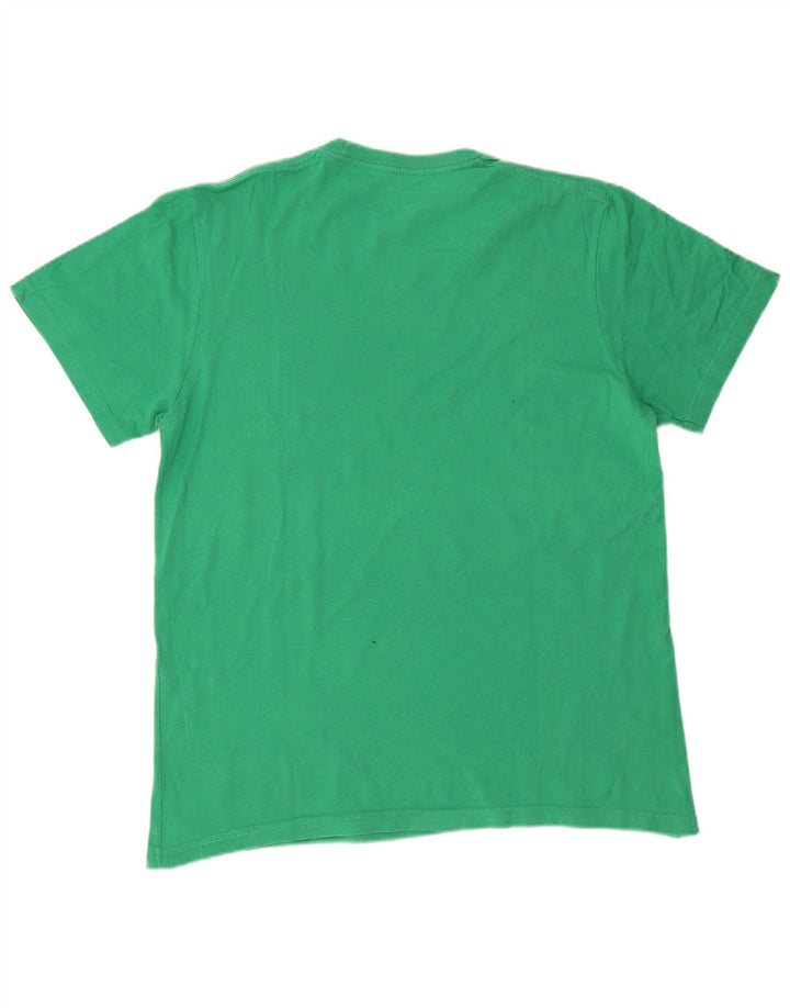 Converse Hombre Camiseta Gráfica Top Algodón Verde Medio