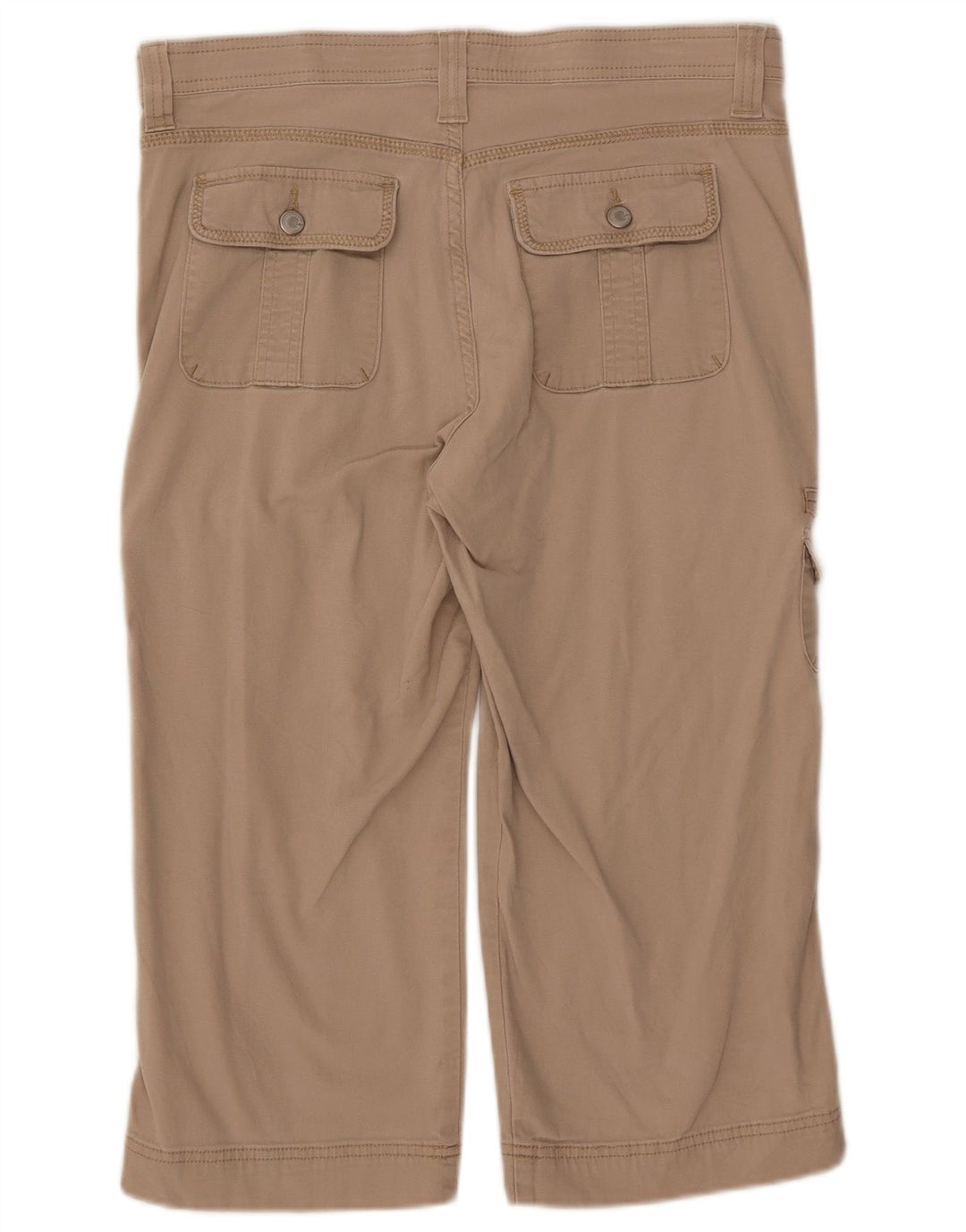 LEE Pantalones capri cargo rectos para mujer US 12 Large W34 L20 Algodón beige