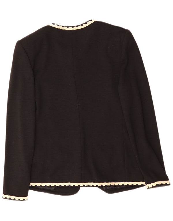 LUISA SPAGNOLI Chaqueta tipo blazer de 5 botones para mujer IT 44 Acetato negro mediano