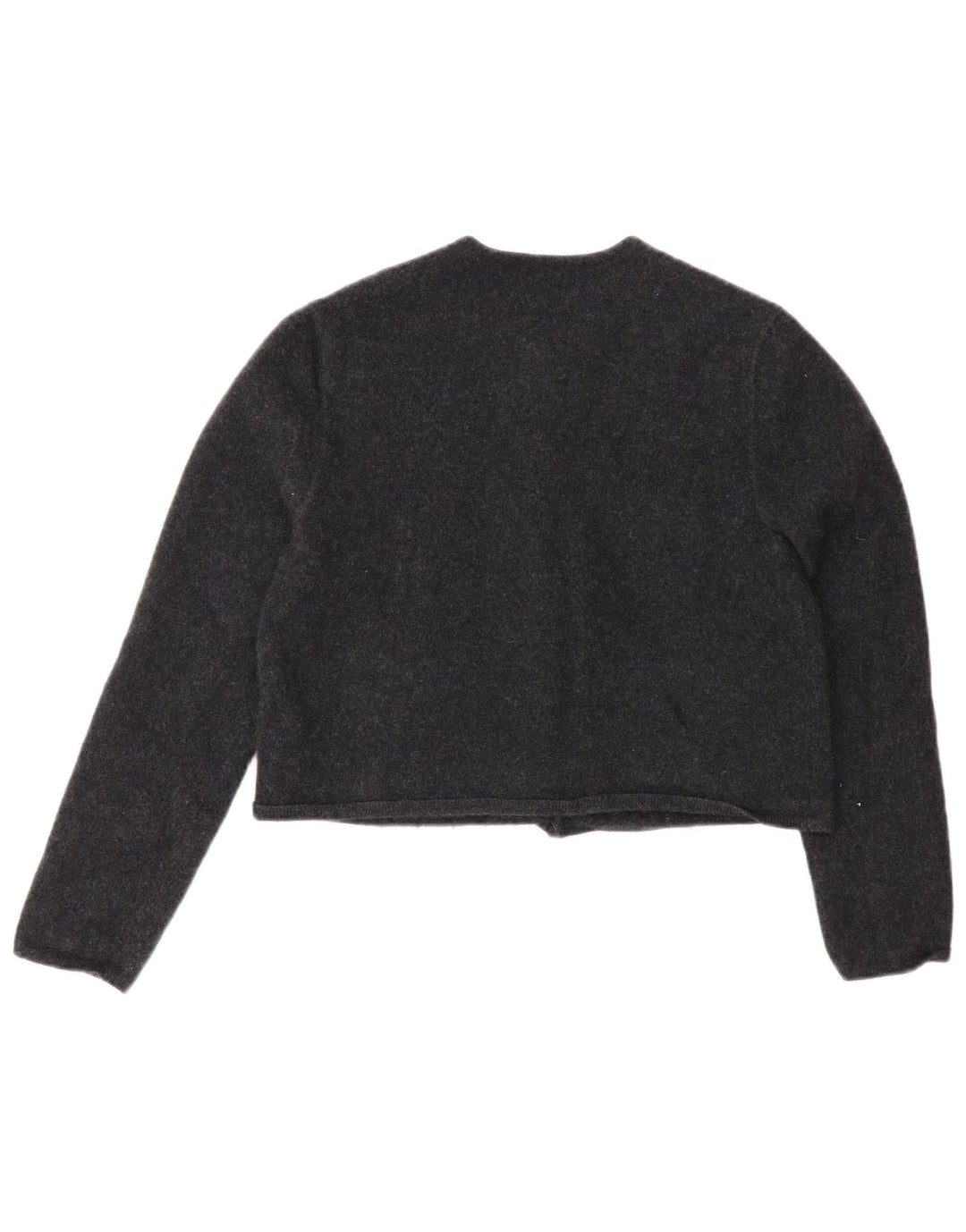 Massimo Dutti Suéter Cárdigan Corto para Mujer UK 42 Lana Gris Medio