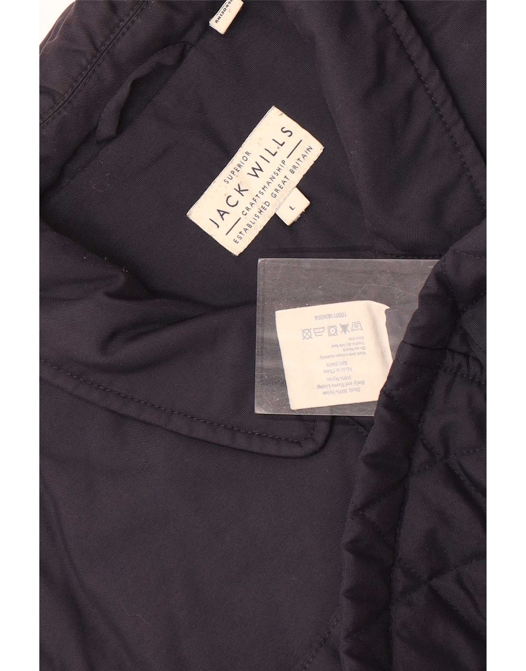 Jack Wills Chaqueta acolchada para hombre UK 40 Large Nylon azul marino