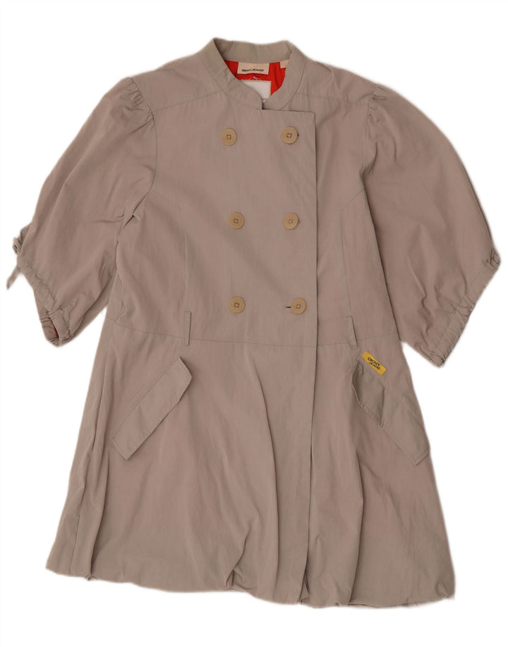 Dkny Abrigo cruzado de manga 3/4 para mujer UK 46 Poliéster gris grande