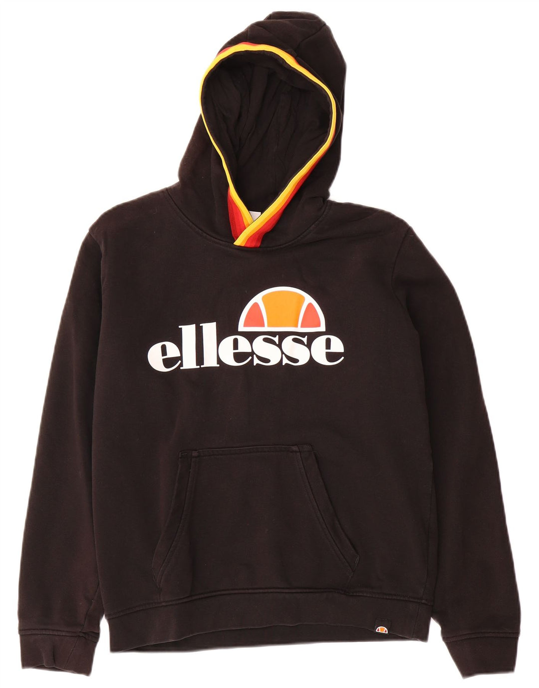 ELLESSE Jersey con capucha estampada para niños 13-14 años Algodón negro
