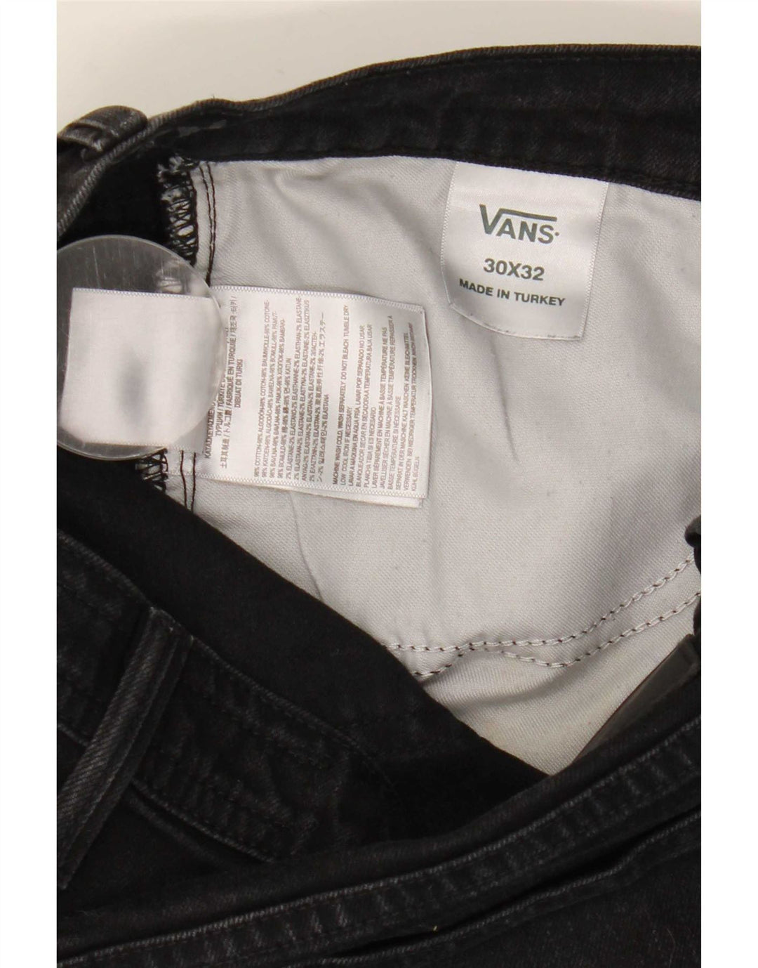 Vaqueros Bootcut Vans Hombre W30 L32 Algodón Negro