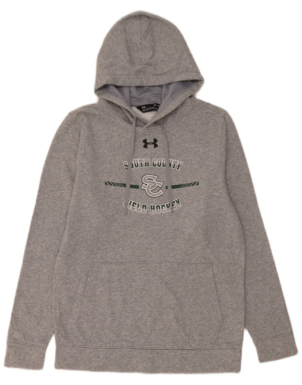 Under Armour Jersey con capucha para hockey sobre césped del condado sur para hombre, talla pequeña, gris
