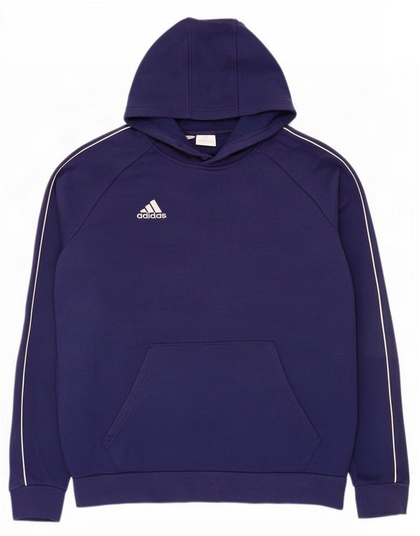 Adidas - Sudadera con capucha para hombre, talla grande, algodón azul marino