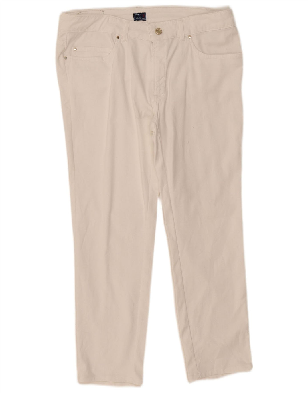 Vaqueros Trussardi Mujer Slim Cropped IT 48 Medium W33 L26 Algodón Blanco