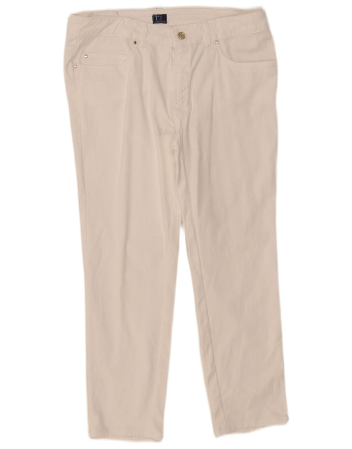 Vaqueros Trussardi Mujer Slim Cropped IT 48 Medium W33 L26 Algodón Blanco