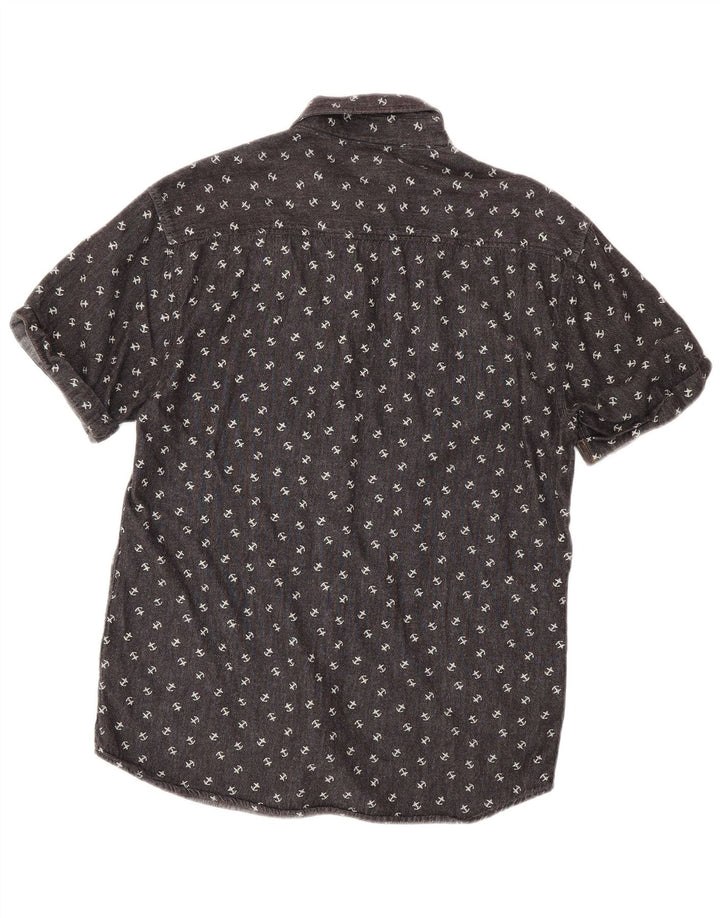 Jack & Jones Camisa de Manga Corta con Estampado Abstracto para Hombre Gris Grande de algodón