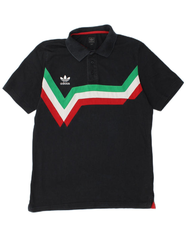 Adidas Hombre Polo Polo De Algodón Color Block Negro Mediano